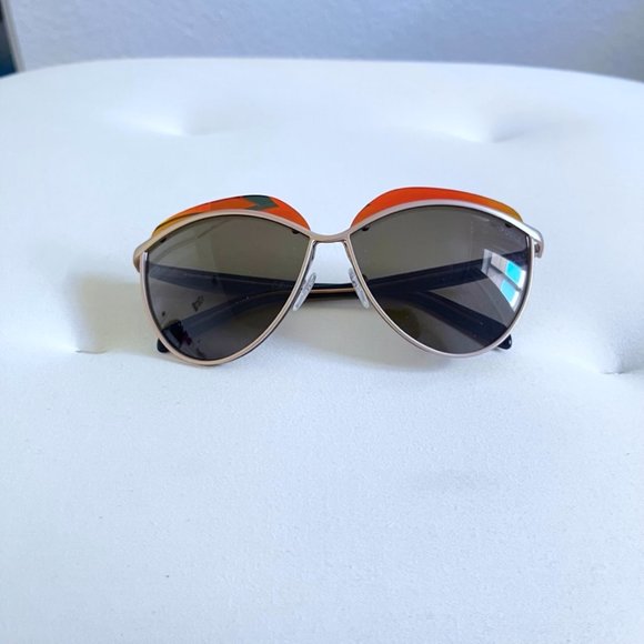 Emilio Pucci Oval Aviator Mirror Top Lens Sunglasses - Picture 3 of 11